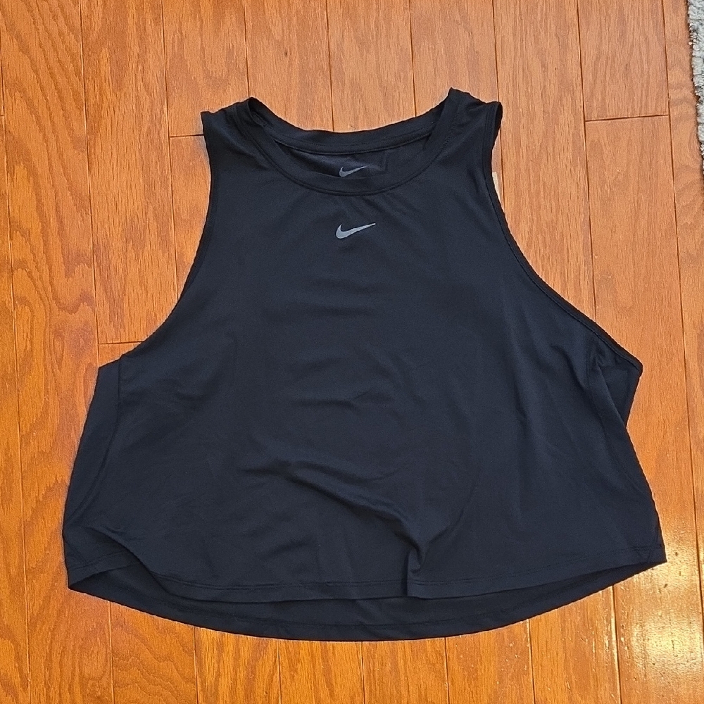 Nike Dri-fit Black Women's Athletic Cropped Tank Size XL NWT